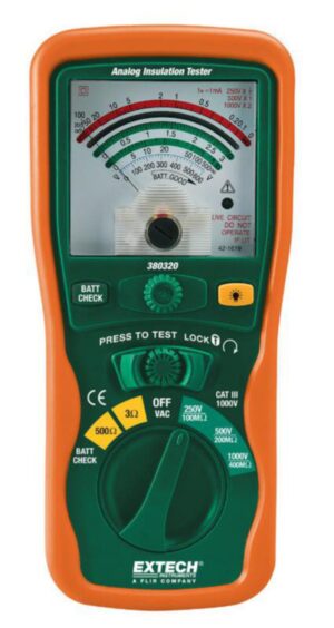 ERISTYSVASTUSMITTARI EXTECH ANALOGINEN 250/500/1000V
