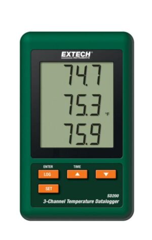 DATALOGGERI EXTECH LÄMPÖTILA 3-KAN +MUISTIKORTTI