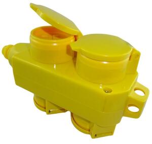 JATKOPISTORASIA PE 4-OS KELTAINEN IP54